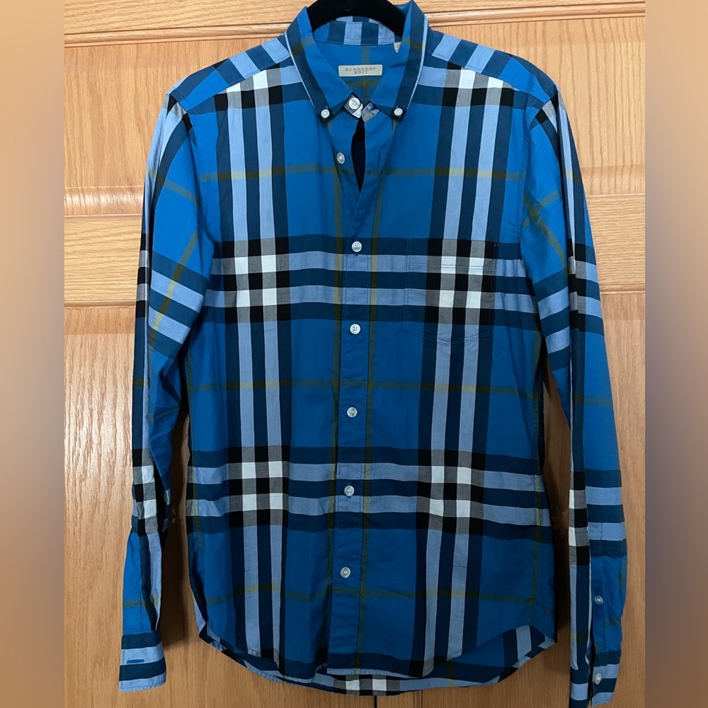 Men’s Burberry Checkered Button Down Shirt